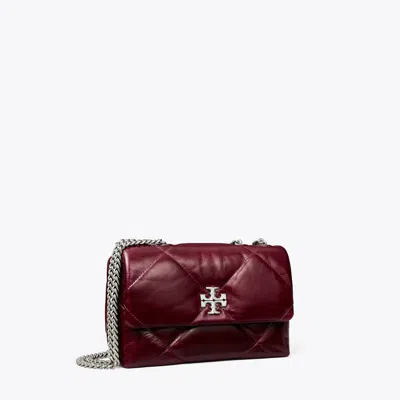 Tory Burch Small Kira Diamond Quilt Distressed Shoulder Bag In Red