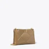 Tory Burch Small Kira Diamond Quilt Satchel In Taupe Oak