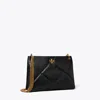 Tory Burch Small Kira Diamond Quilt Shoulder Bag In Black