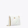 Tory Burch Small Kira Diamond Quilt Shoulder Bag In Blanc