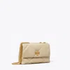 Tory Burch Small Kira Diamond Quilt Shoulder Bag In Gray