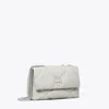 Tory Burch Small Kira Diamond Quilt Shoulder Bag In Gray
