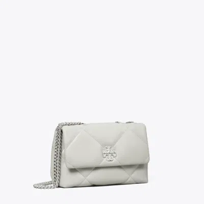 Tory Burch Small Kira Diamond Quilt Shoulder Bag In Gray