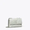 Tory Burch Small Kira Diamond Quilt Shoulder Bag In Silver