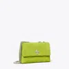Tory Burch Small Kira Diamond Quilt Suede Shoulder Bag In Green