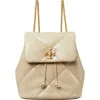Tory Burch Small Kira Diamond Quilted Leather Backpack In Gray