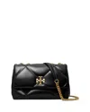 Tory Burch Shoulder Convertible Kira Shoulder Bag With Diamante Trapuntatura In Black/gold