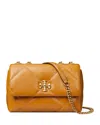 Tory Burch Small Kira Diamond Quilted Leather Convertible Shoulder Bag In Mandorla
