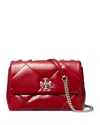 Tory Burch Small Kira Diamond Quilted Leather Convertible Shoulder Bag In Red