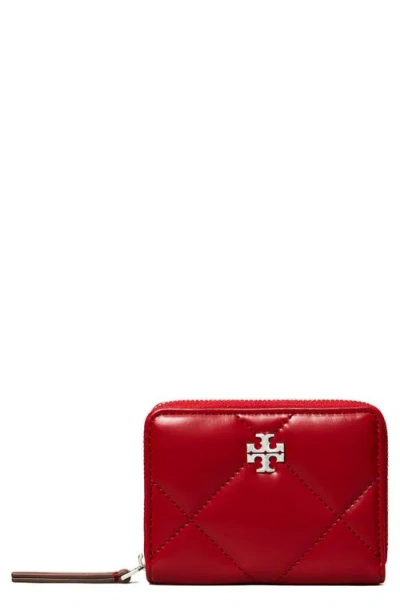 TORY BURCH TORY BURCH SMALL KIRA DIAMOND QUILTED LEATHER ZIP WALLET