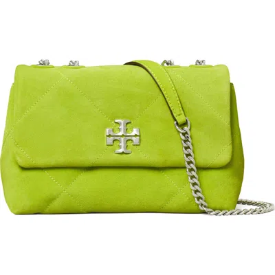 Tory Burch Small Kira Diamond Quilted Suede Convertible Shoulder Bag