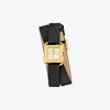 Tory Burch Small Kira Double Wrap Watch In Black