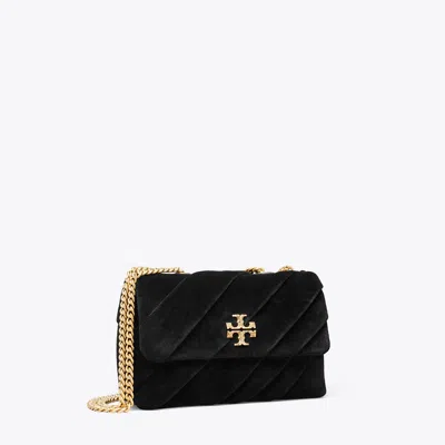 Tory Burch Small Kira Draped Velvet Convertible Shoulder Bag In Black