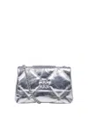 Tory Burch Small Kira Metallic Diamond Quilted Convertible Shoulder Bag In Silver