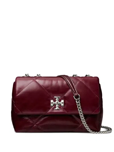 Tory Burch Small Kira Quilted Leather Cross Body Bag In Red