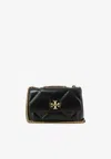 Tory Burch Small Kira Quilted Leather Shoulder Bag In Black