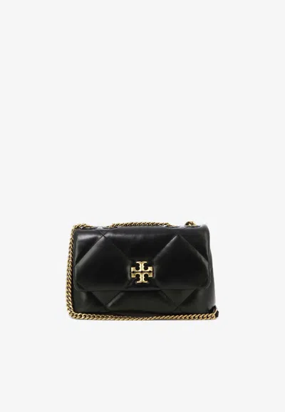 Tory Burch Small Kira Quilted Leather Shoulder Bag In Black