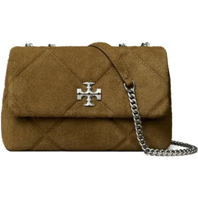 TORY BURCH TORY BURCH SMALL KIRA QUILTED SUEDE CONVERSTIBLE SHOULDER BAG