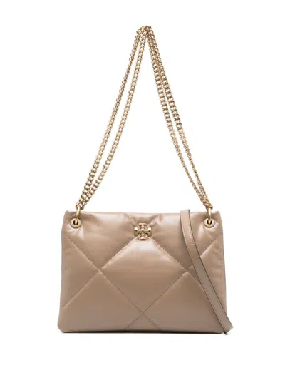 Tory Burch Beige Leather Totes In Brown