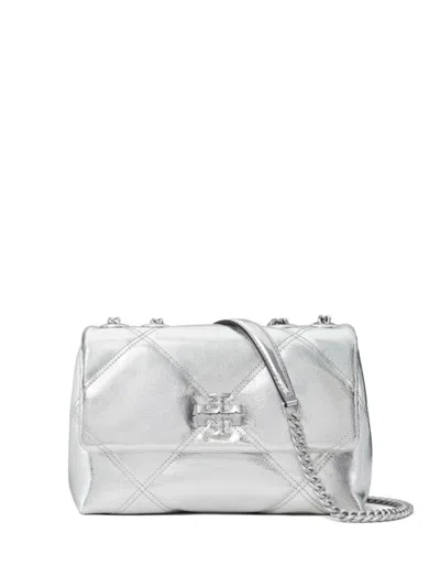 Tory Burch Small Kira Shoulder Bag In Silver