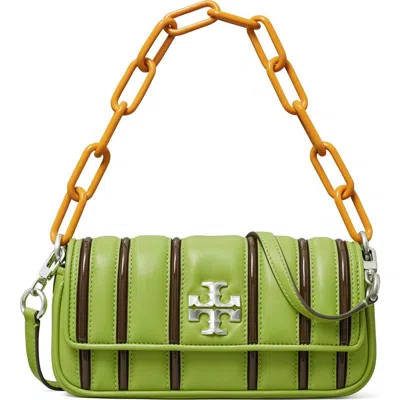Tory Burch Small Kira Stripe Bombe Convertible Shoulder Bag