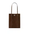 Tory Burch Small Kira Turnlock Suede Tote Bag