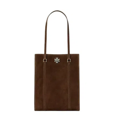 Tory Burch Small Kira Turnlock Suede Tote Bag