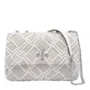 Tory Burch Woven Chain Shoulder Bag With Adaptable Sliding Strap In Neutral