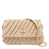 Tory Burch Small Woven Shoulder Bag With Sliding Chain