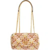 Tory Burch Small Kira Woven Leather Crossbody Bag In Multi