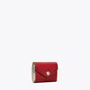 Tory Burch Small Leather Envelope Wallet In Red