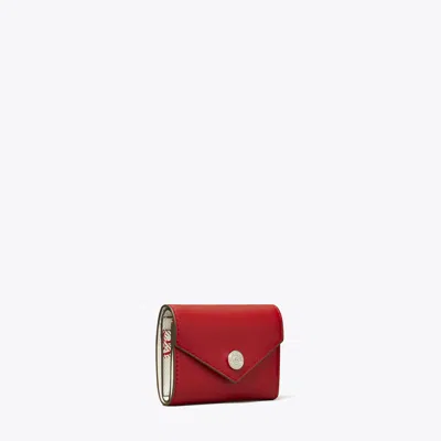 Tory Burch Small Leather Envelope Wallet In Red