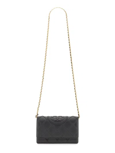 Tory Burch Fleming Wallet In Black