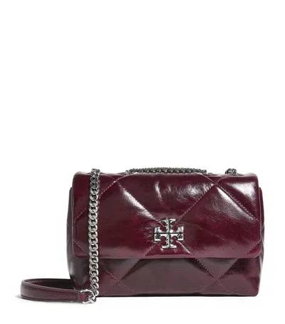 Tory Burch Small Leather Quilted Kira Shoulder Bag In Red