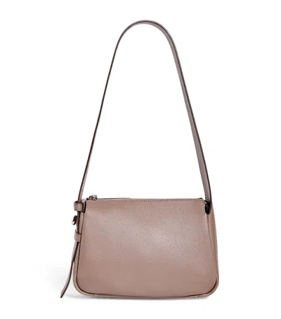 Tory Burch Small Leather Romy Shoulder Bag In Brown