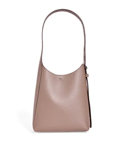 Tory Burch Small Leather Romy Shoulder Bag In Sand