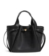 Tory Burch Romy Pebbled Satchel With Removable Shoulder Strap In Black