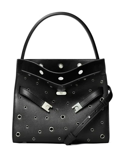 Tory Burch Small Lee Radziwill Bag In Black