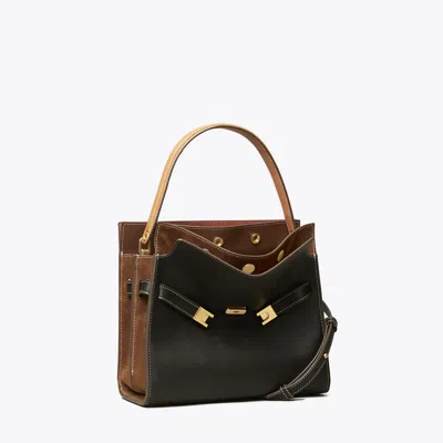 Tory Burch Small Lee Radziwill Double Bag In Black