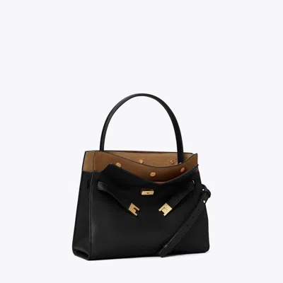 Tory Burch Small Lee Radziwill Double Bag In Black