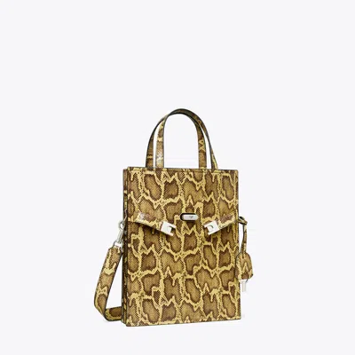 Tory Burch Small Lee Radziwill Embossed Shopper In Quince/marten