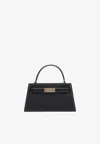 Tory Burch Small Lee Radziwill Handbag In Black
