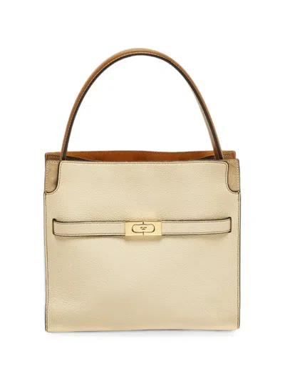 Pre-owned Tory Burch Small Lee Radziwill Handbag In Neutral