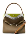 Tory Burch Small Lee Radziwill Satchel In Brown