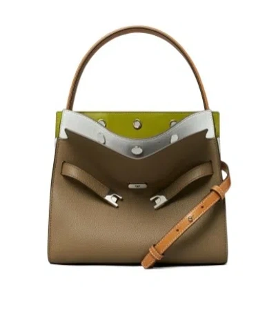Tory Burch Small Lee Radziwill Satchel In Green