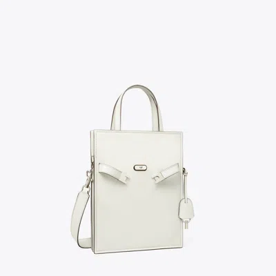 Tory Burch Small Lee Radziwill Shopper In Light Titanium