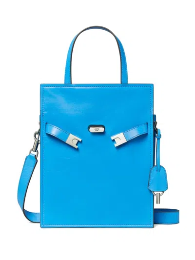 Tory Burch Small Lee Radziwill Tote Bag In Blue