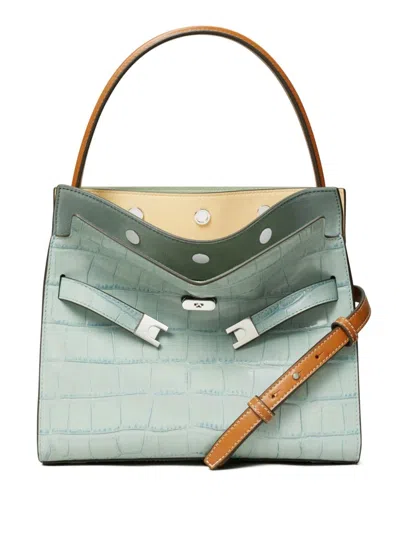 Tory Burch Small Lee Radziwill Tote Bag In Blue
