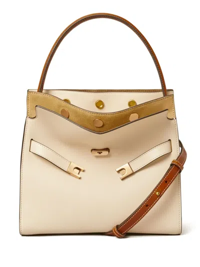 Tory Burch Small Lee Radziwill Tote Bag In Neutrals