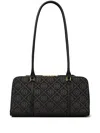 Tory Burch Small Marshmallow Monogram-jacquard Shoulder Bag In Black